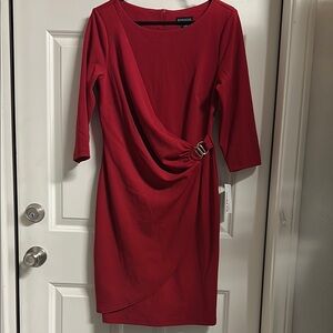 Enfocus Studio Red Draped Dress